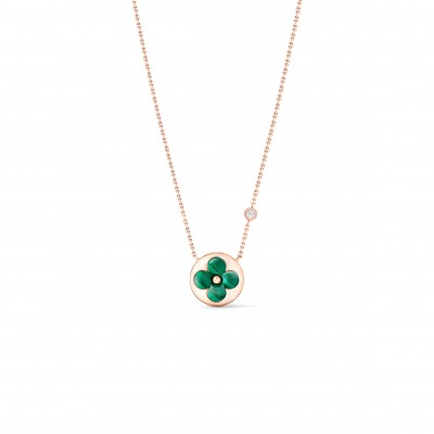 LOUIS VUITTON COLOUR BLOSSOM BB SUN PENDANT, PINK GOLD, MALACHITE AND DIAMOND Q93619